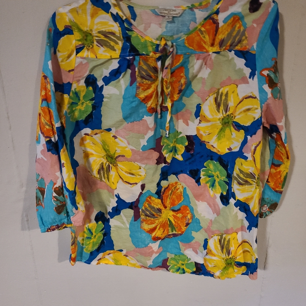 Floral Top - Multicolor Hester And Orchard